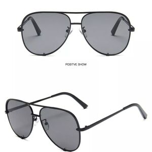Black Gray  Sunglasses Woman Brand Designer Shades Sun Glasses Female